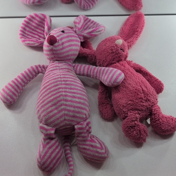 Jellycat Pink Striped and Solid Stuffed Animals - Picture 5 of 9
